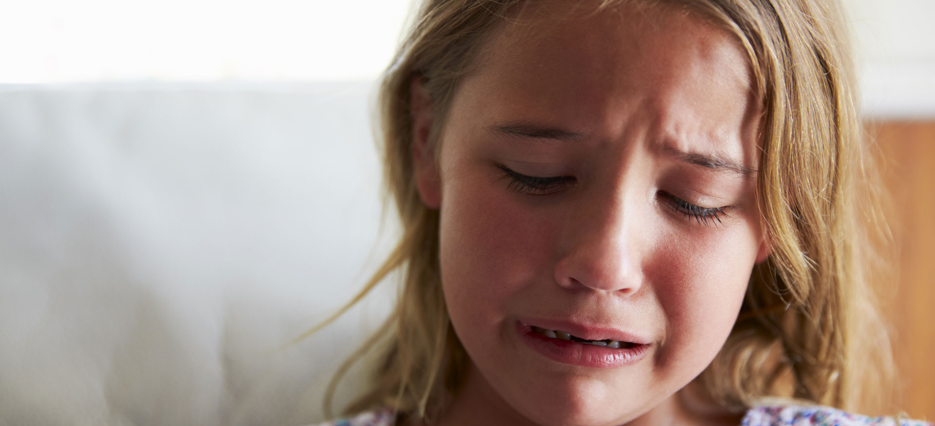 Little girl crying