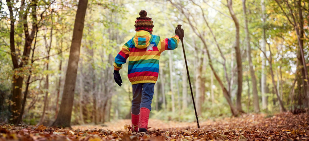 Resilient child in forest